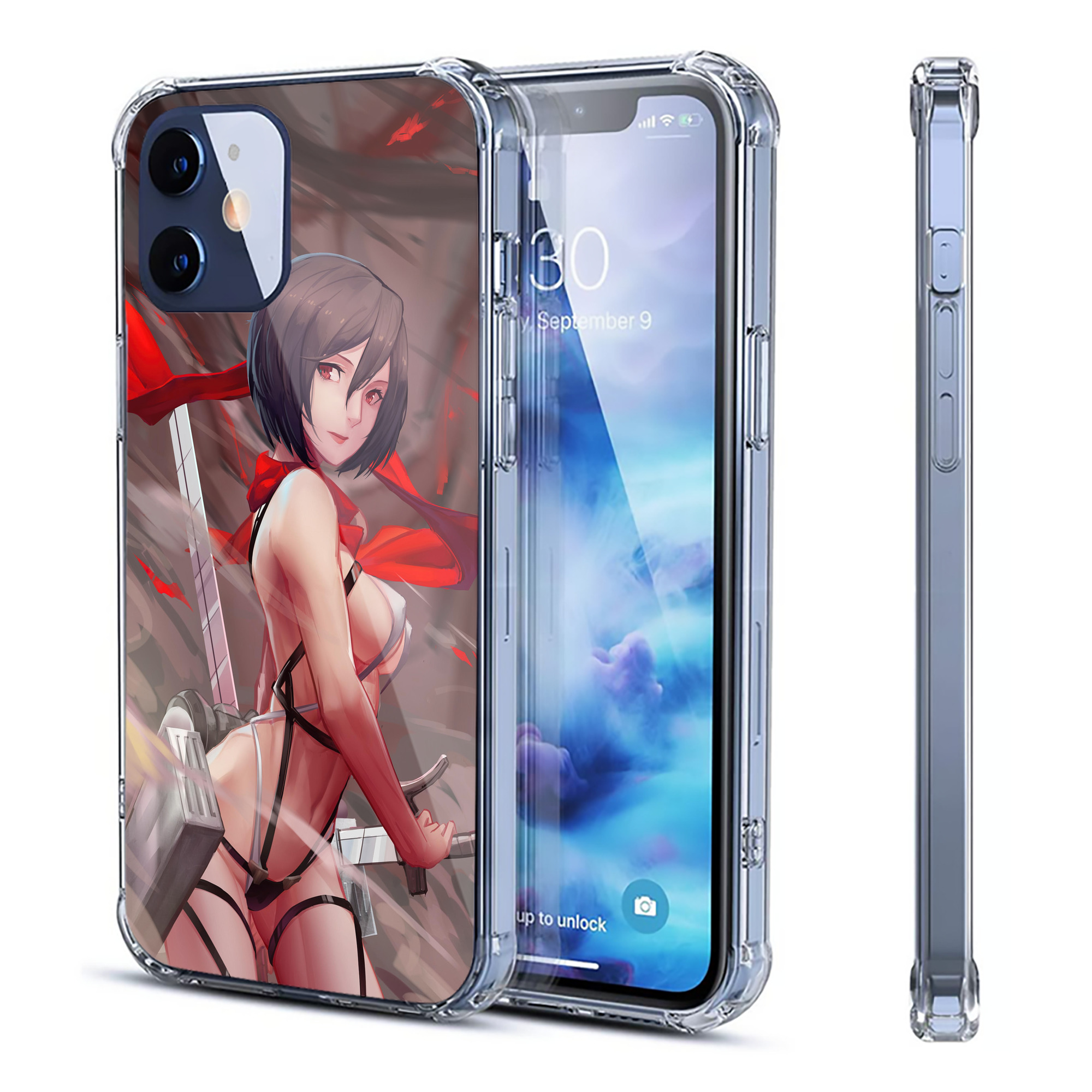 （画像用） 進撃の巨人 Attack on Titan 【iPhone 12シリーズ対応】透明スマホケース（クリアソフトケース）
